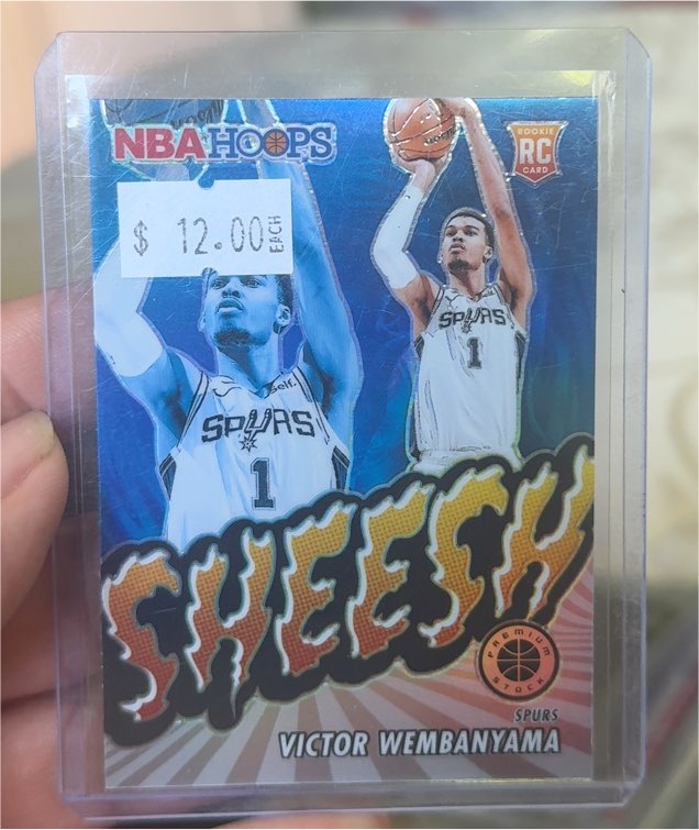 2023-24 Panini NBA Hoops Premium Stock Sheesh #1 Victor Wembanyama — front