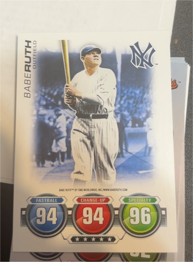 2010 Topps Attax #NNO Babe Ruth — front