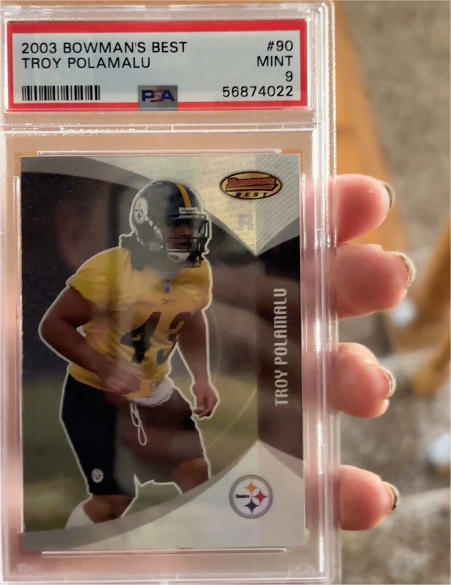 2003 Bowman's Best #90 Troy Polamalu — front