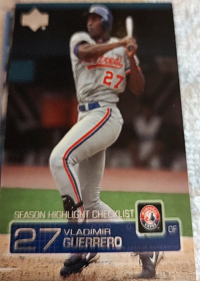 2003 Upper Deck #27 Vladimir Guerrero Season Highlight Checklist — front