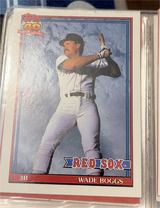 1991 Topps #450 Wade Boggs — front