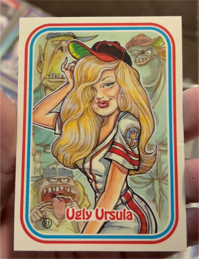 1988 Leaf Baseball's Greatest Grossouts #81 Ugly Ursula — front