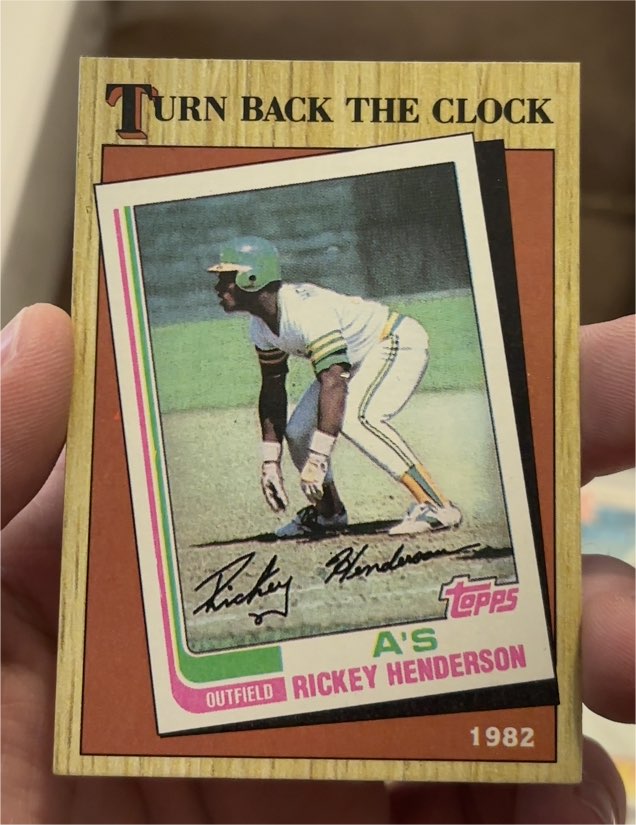 1987 Topps #311 Rickey Henderson Turn Back the Clock 1982 — front