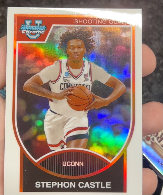2023-24 Bowman University Chrome #07B-14 Stephon Castle — front