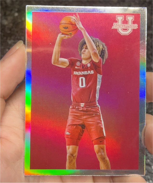 2022-23 Bowman University Chrome #09B-3 Anthony Black — front