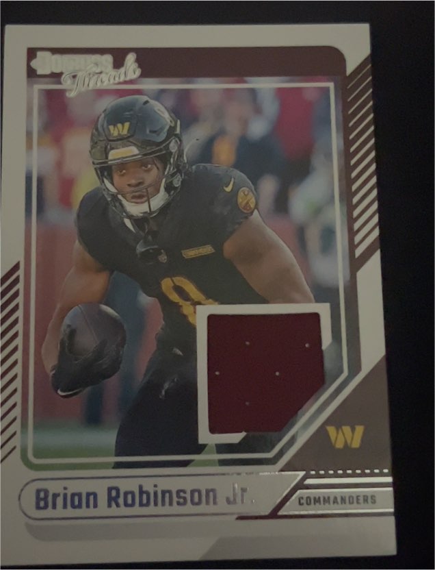 2024 Panini Donruss #DTH-BRJ Brian Robinson Jr. Donruss Threads — front