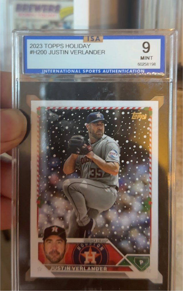 2023 Topps Holiday #H200 Justin Verlander — front