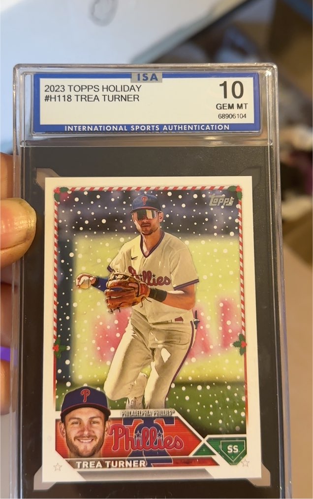 2023 Topps Holiday #H118 Trea Turner — front