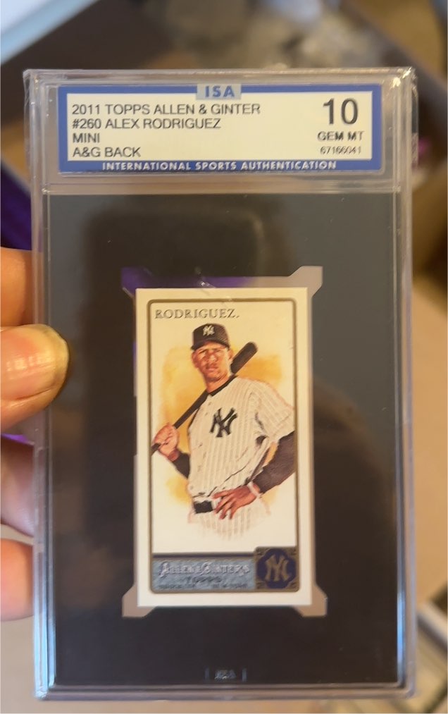 2011 Topps Allen & Ginter #260 Alex Rodriguez Mini — front