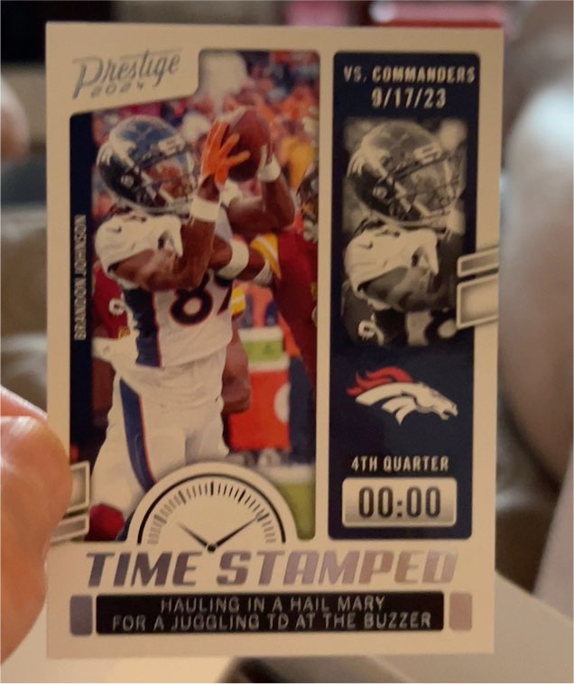 2024 Panini Prestige Time Stamped #TS-BJN Brandon Johnson — front