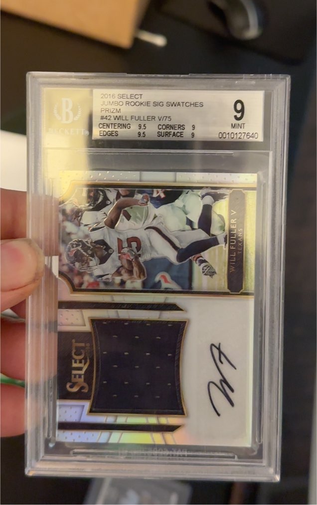 2016 Panini Select Will Fuller V Rookie Patch Auto Silver /75 #JS-WF Texans — front