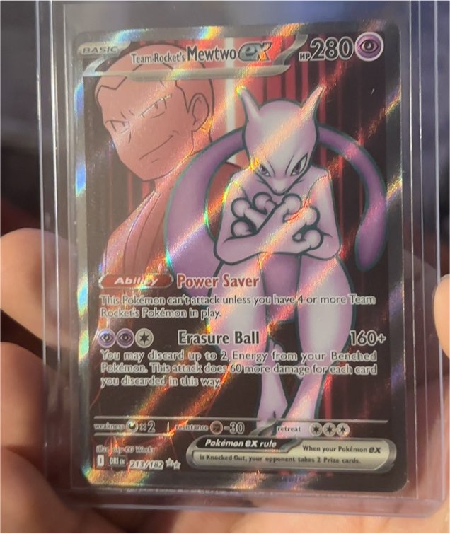 2022 Pokémon TCG Destined Rivals #213 Team Rocket's Mewtwo ex — front