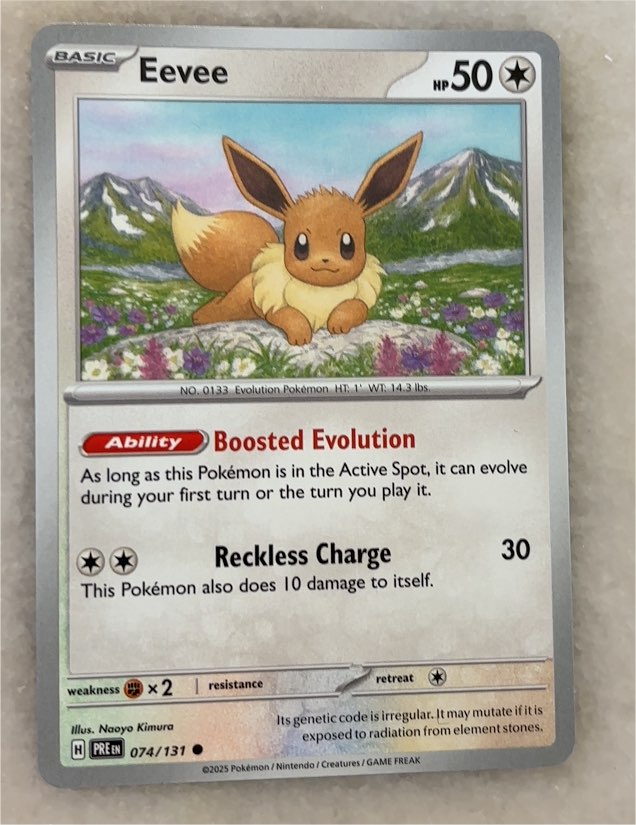 2025 Pokémon Prismatic Evolutions #074 Eevee — front