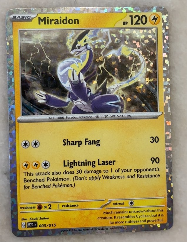 2025 Pokémon McDonald's Dragon Discovery #003 Miraidon — front