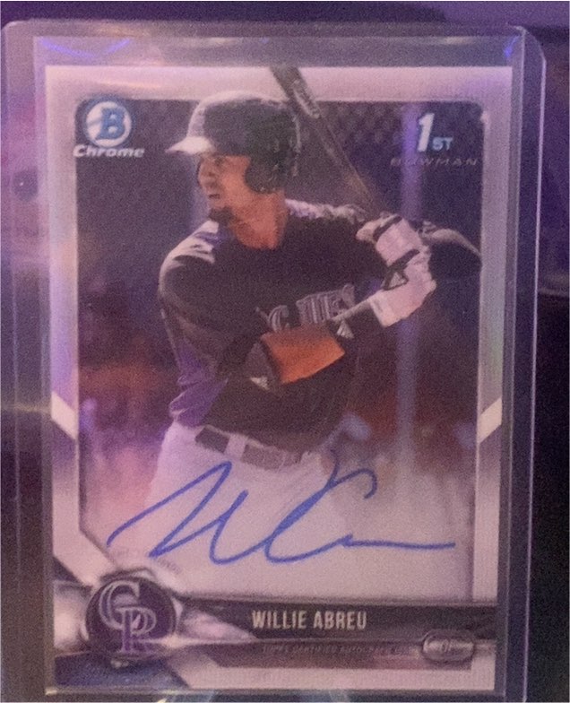 2018 Bowman Chrome Prospect Auto #CPA-WA Willie Abreu — front
