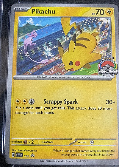 2024 Pokémon Scarlet & Violet Black Star Promo #190 Pikachu — front