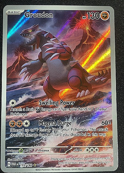 2023 Pokémon SV04: Paradox Rift #199/182 Groudon Illustration Rare — front