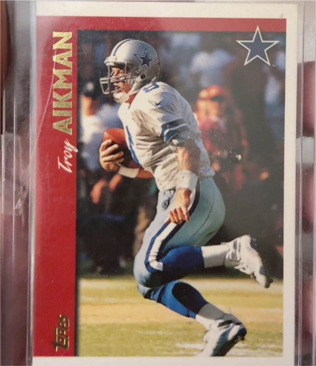 1997 Topps #110 Troy Aikman Dallas Cowboys — front