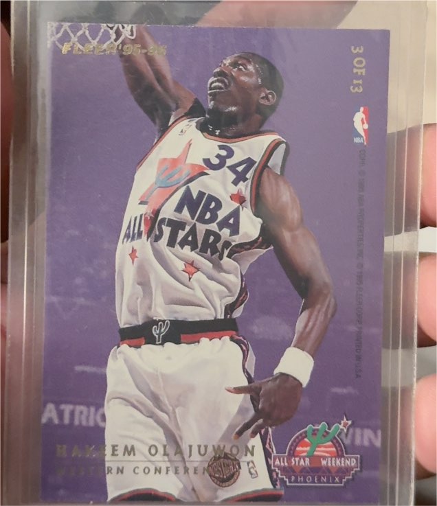1995-96 Fleer #3 Hakeem Olajuwon All-Star Weekend — front