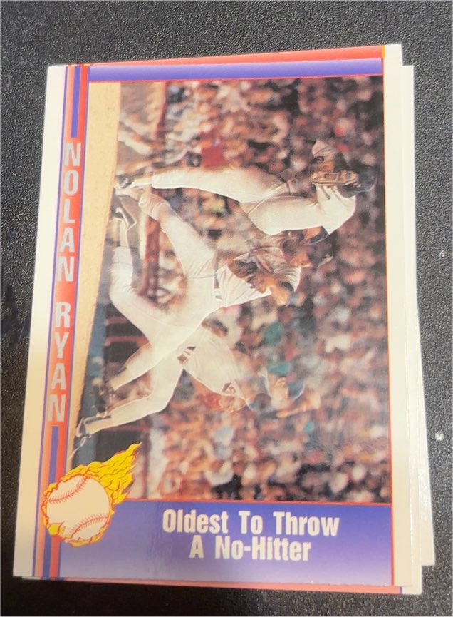 1991 Pacific Texas Express #65 Nolan Ryan Oldest to Throw a No-Hitter — front