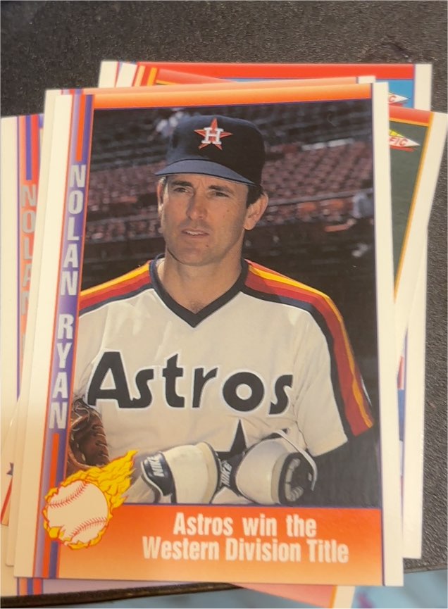 1991 Pacific Nolan Ryan Texas Express I #47 Astros win the Western Division Title — front
