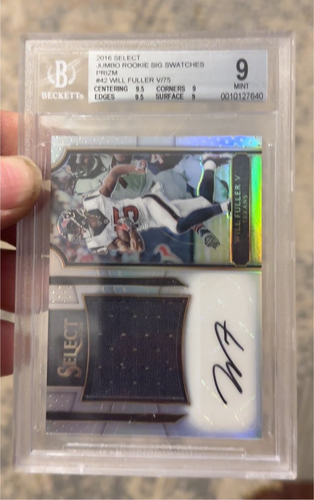 2016 Panini Select Jumbo Rookie Big Swatches Prizm #42 Will Fuller V — front