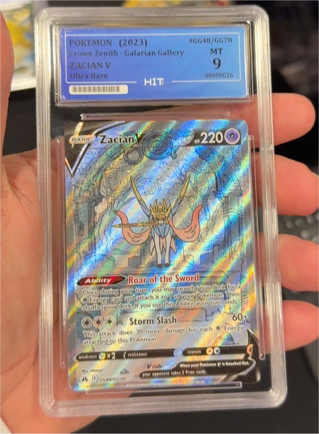 2023 Pokémon Crown Zenith GG48/GG70 Zacian V — front