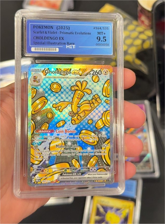 2025 Pokémon Prismatic Evolutions #164 Gholdengo EX Special Illustration Rare — front