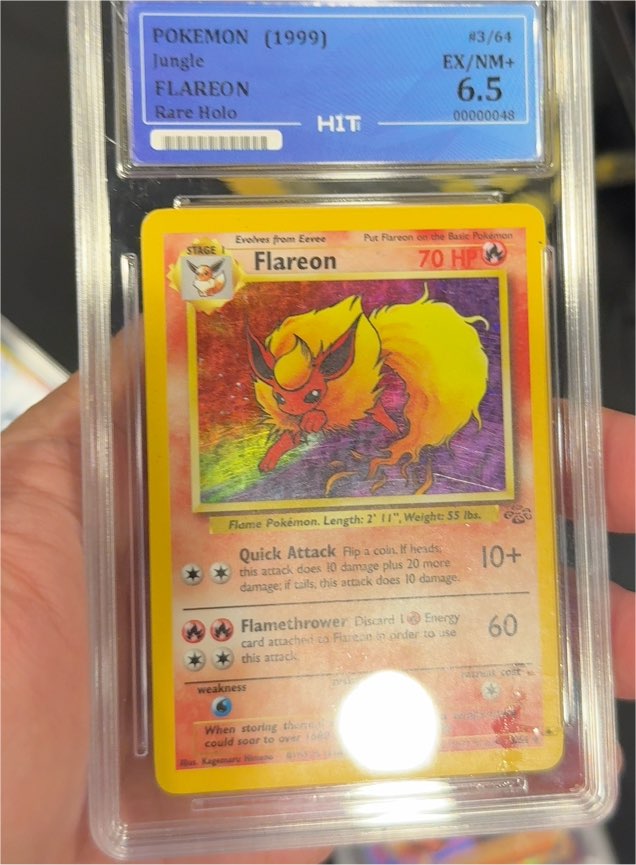 1999 Pokémon Jungle #3 Flareon Rare Holo — front