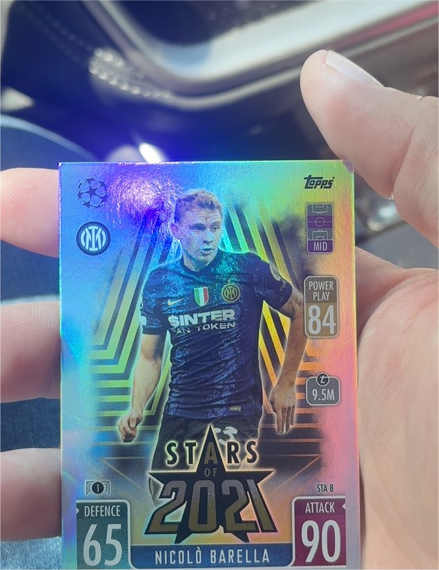 2021-22 Topps Match Attax Stars of 2021 #STA8 Nicolò Barella — front