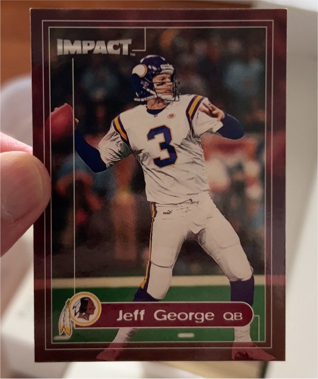 2000 Skybox Impact #28 Jeff George — front
