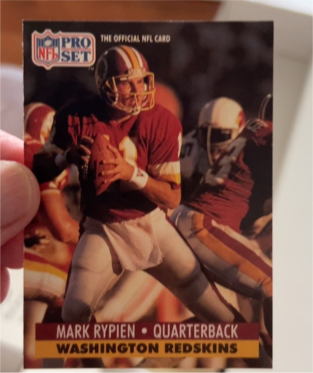 1991 Pro Set #322 Mark Rypien — front