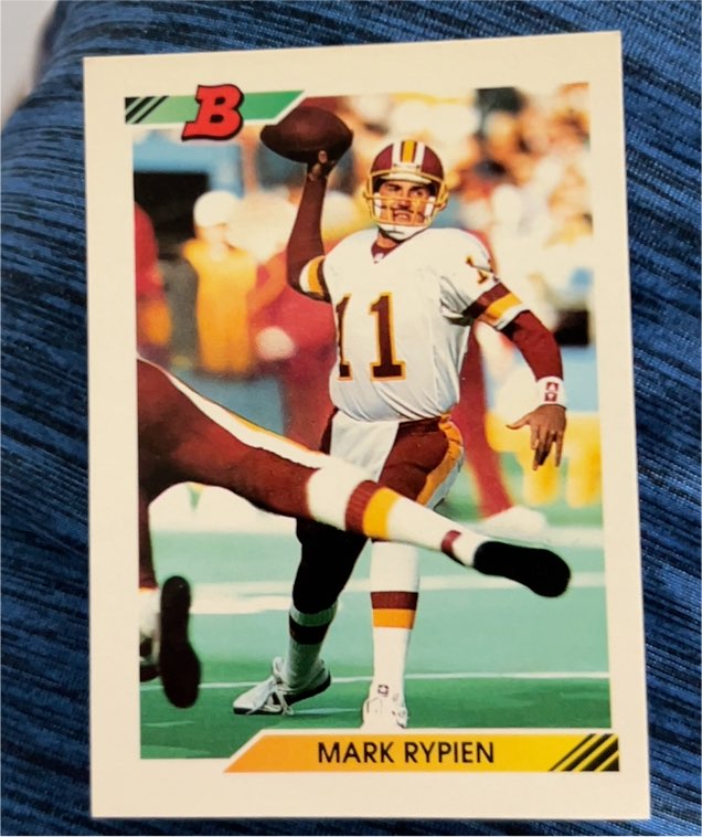 1992 Bowman #11 Mark Rypien — front