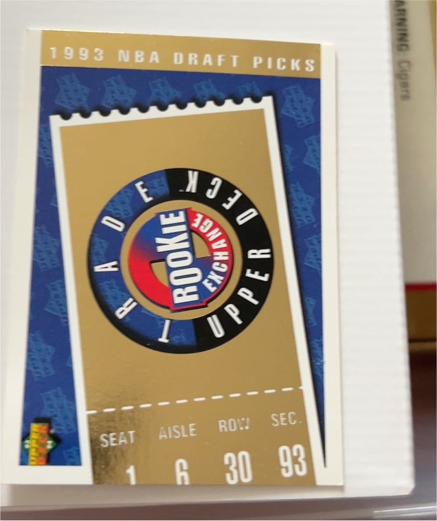 1993 Upper Deck NBA Draft Picks Rookie Exchange #TC2 — front