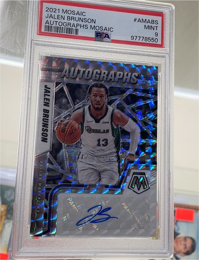 2021 Panini Mosaic Autographs Mosaic #AMABS Jalen Brunson — front