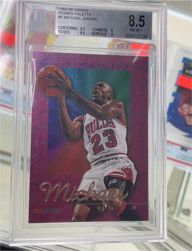 1995-96 Hoops Power Palette #1 Michael Jordan — front