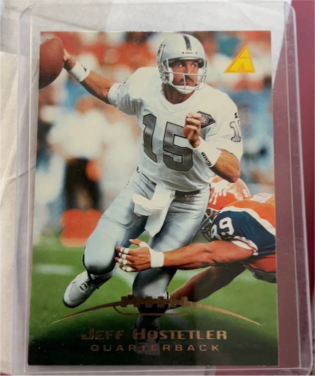 1995 Pinnacle #122 Jeff Hostetler — front