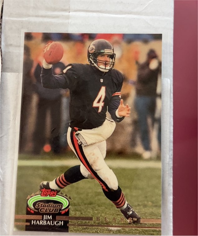1992 Topps Stadium Club #81 Jim Harbaugh — front