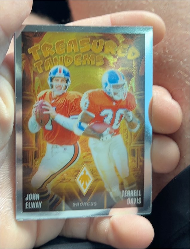 2024 Panini Phoenix #TT-DEN John Elway / Terrell Davis Treasured Tandems — front