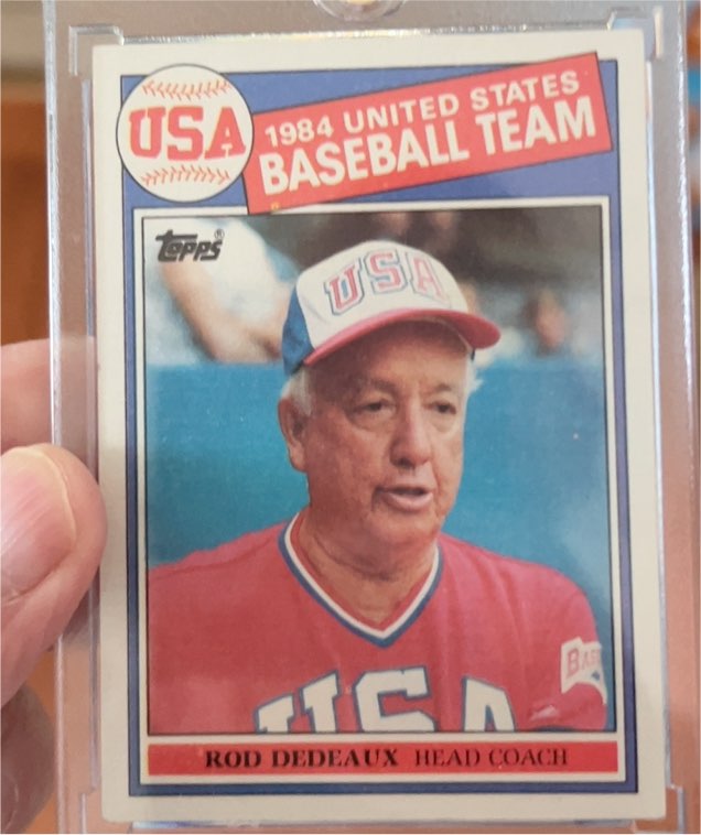 1985 Topps #389 Rod Dedeaux — front