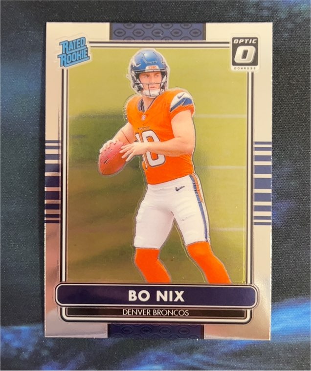 2024 Donruss Optic #6 Bo Nix Denver Broncos 2014 Retro Series Rated Rookie — front