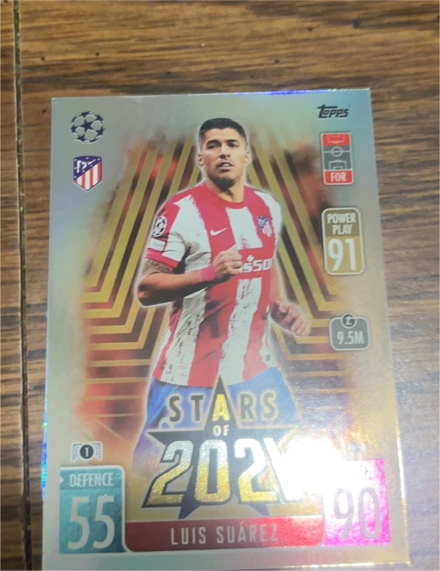 2021-22 Topps Match Attax Stars of 2021 #STA5 Luis Suarez — front