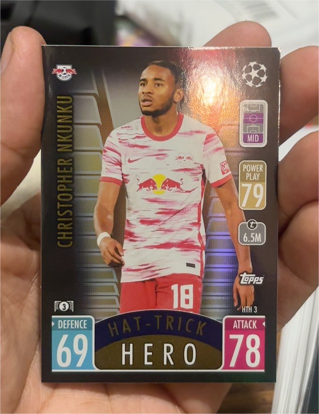 2021-22 Topps Match Attax Extra #HTH3 Christopher Nkunku — front