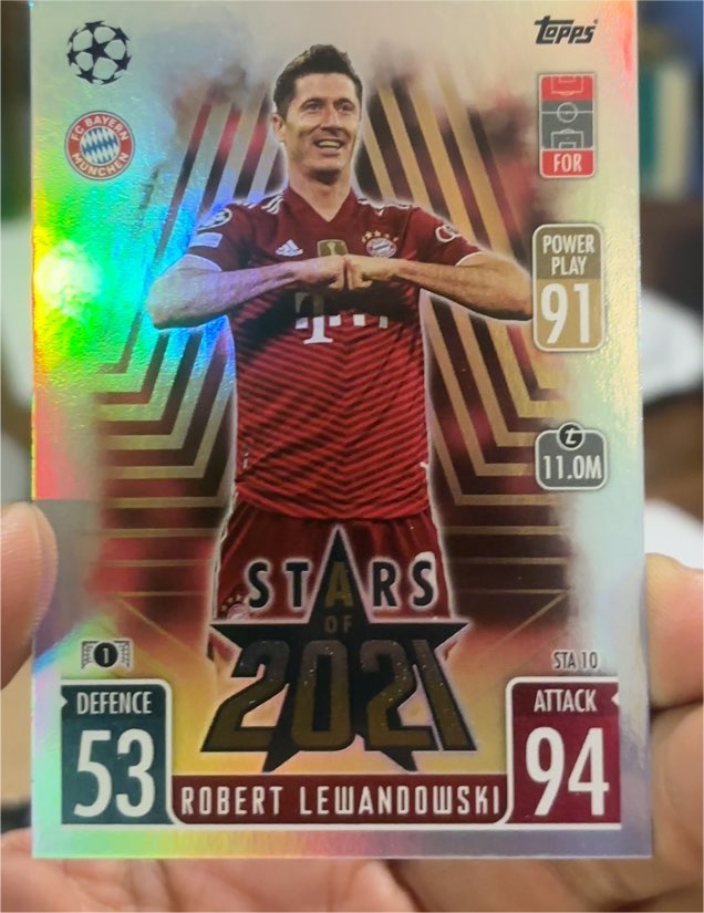2021-22 Topps Match Attax Stars of 2021 #STA10 Robert Lewandowski — front
