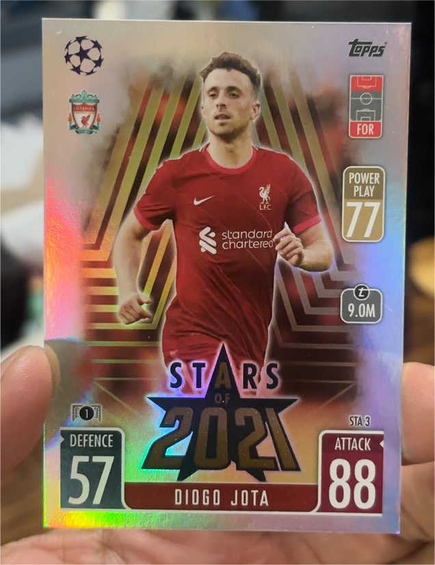 2021-22 Topps Match Attax Stars of 2021 #STA 3 Diogo Jota — front