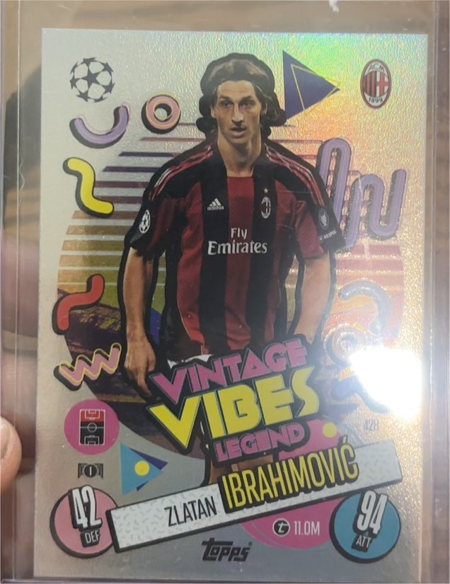 2024-25 Topps Match Attax #428 Zlatan Ibrahimovic Vintage Vibes Legend — front