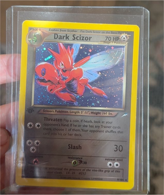 2002 Neo Destiny #9 Dark Scizor — front