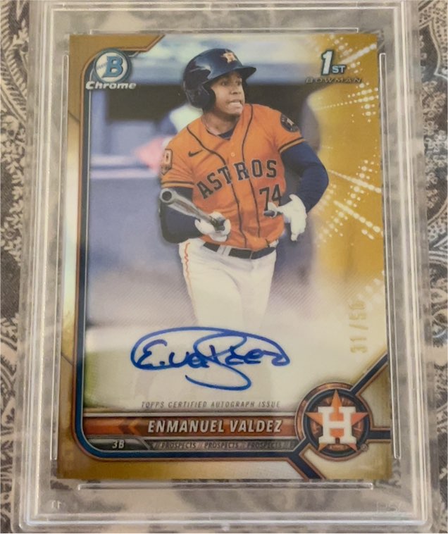 2022 Bowman Chrome #CPA-EV Enmanuel Valdez — front