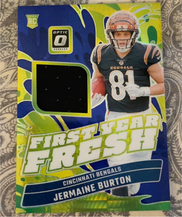2024 Panini Donruss Optic First Year Fresh #FYF-JBN Jermaine Burton — front