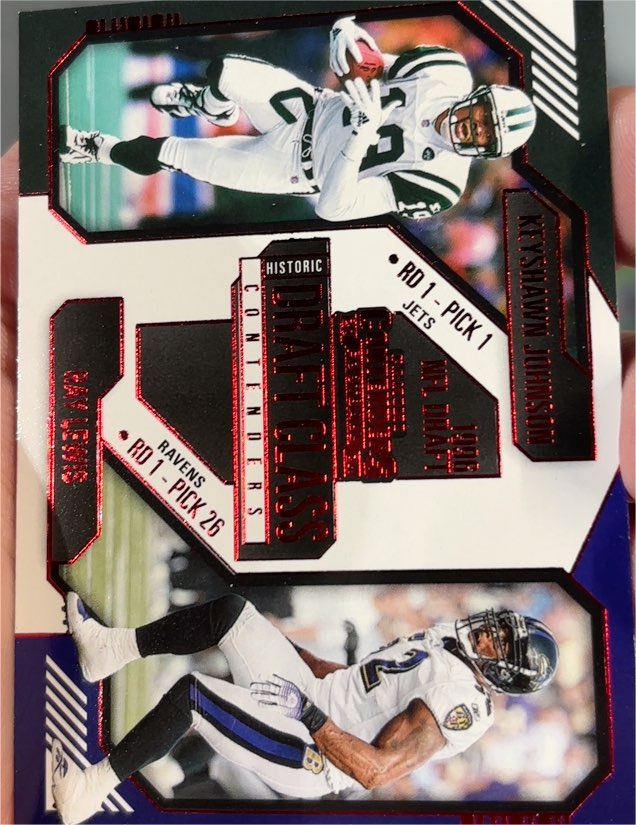 2024 Panini Contenders Historic Draft Class #16 Keyshawn Johnson / Ray Lewis — front